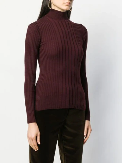 Shop Etro Ribbed Jumper In Red