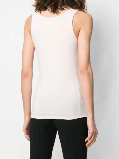 Shop Majestic Fitted Tank Top In Pink