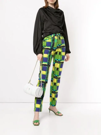 Pre-owned Versace Slim-fit Medusa Trousers In Multicolour