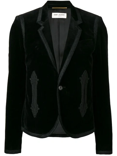 embroidered blazer