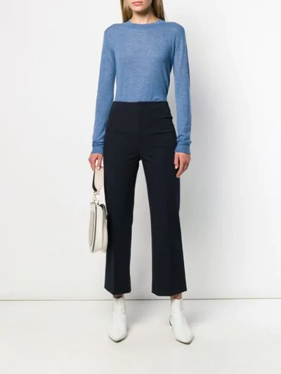 Shop Joseph Cropped Trousers In Blue