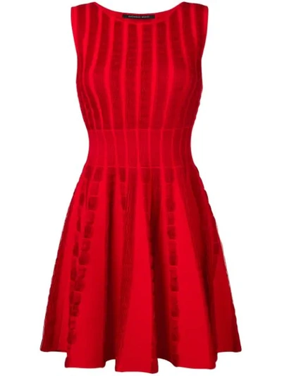 ANTONINO VALENTI SLEEVELESS FLARED DRESS - 红色