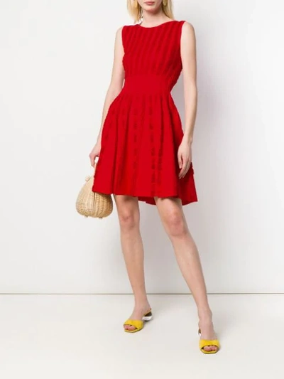 Shop Antonino Valenti Sleeveless Flared Dress In Red