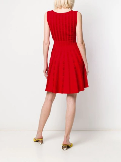 Shop Antonino Valenti Sleeveless Flared Dress In Red