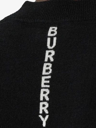 Shop Burberry Logo Short-sleeved Sweater In Black