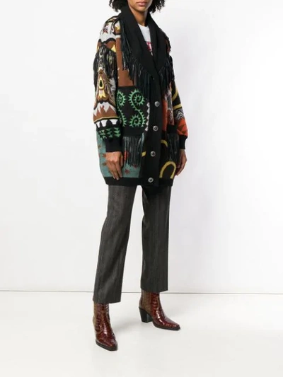 Shop Etro Oversized Cardigan In Black