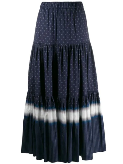 Printed peasant skirt tory burch store