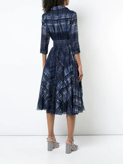 Shop Samantha Sung Monroe Check Dress In Blue