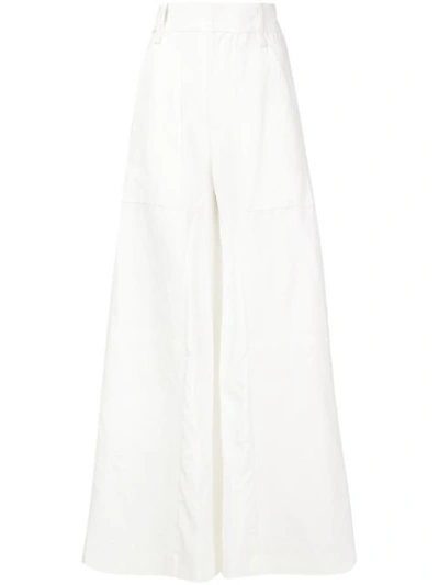 Shop Chloé Flared Trousers In White