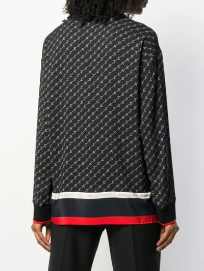 Shop Stella Mccartney Logo Print Blouse In Black