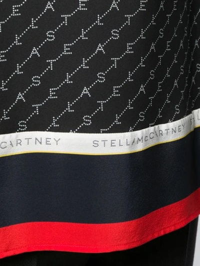 Shop Stella Mccartney Logo Print Blouse In Black