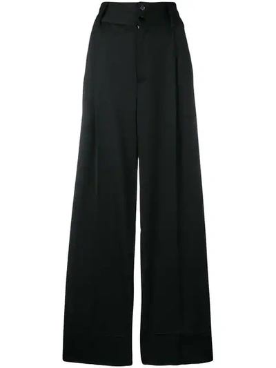 Shop Mm6 Maison Margiela Flared Tailored Trousers In Black
