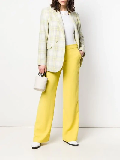 Shop P.a.r.o.s.h Wide Leg Trousers In Yellow