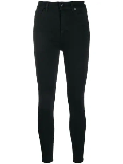 Shop 7 For All Mankind High Rise Skinny Jeans In Black