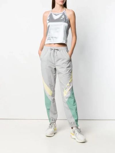 Shop Fila Panelled Track Pants - Grey