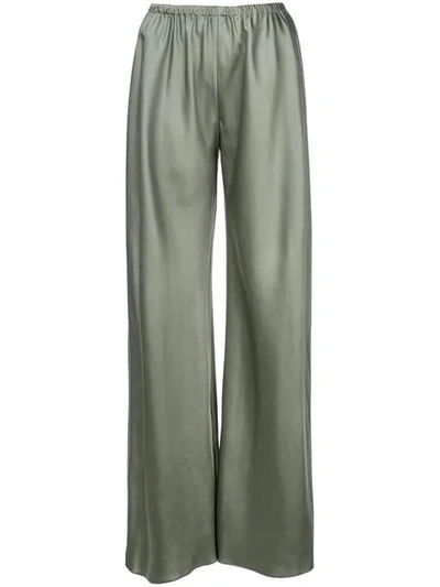 Shop The Row Wide Leg Trousers In Green