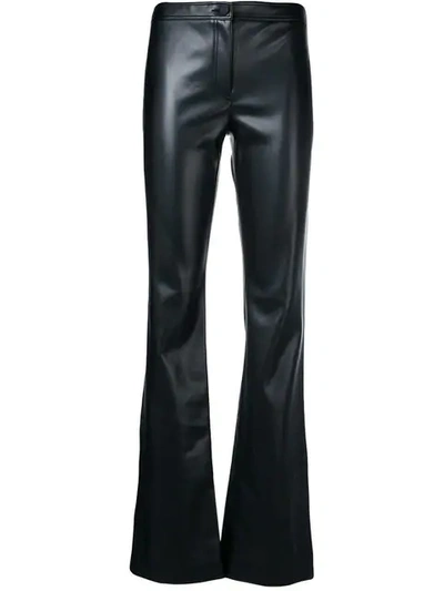 Shop Theory Faux Leather Trousers In Black