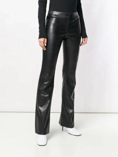 Shop Theory Faux Leather Trousers In Black
