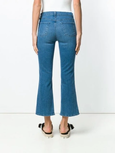 Shop J Brand Cropped Slim-fit Jeans In Blue