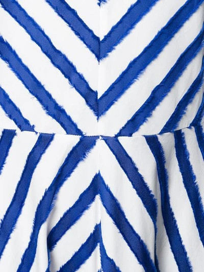 Shop Sara Roka Striped Fil Coupé Dress - Blue