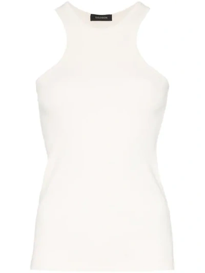 Shop Goldsign Ribbed Tank Top In White