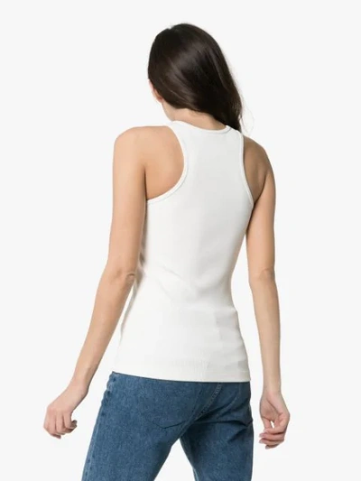 Shop Goldsign Ribbed Tank Top In White