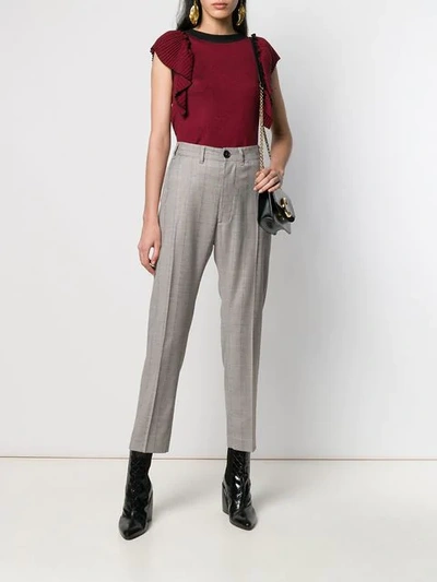 Shop Vivienne Westwood Anglomania George Houndstooth Pattern Trousers In Neutrals