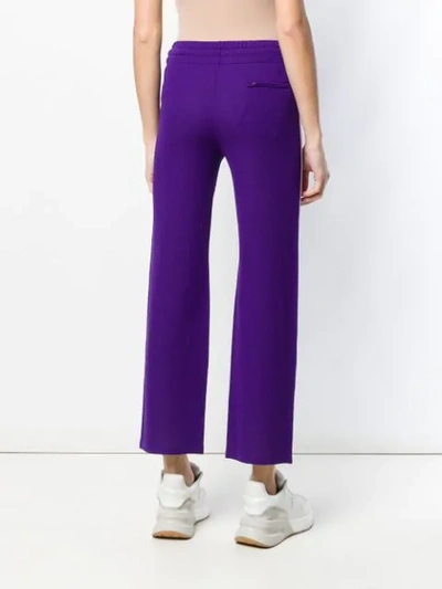 Shop Isabel Marant Étoile Side Stripe Trousers In Purple