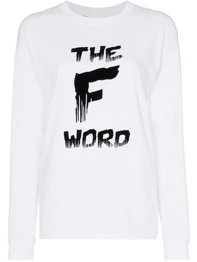 Shop Ashish 'the F Word' T-shirt In White