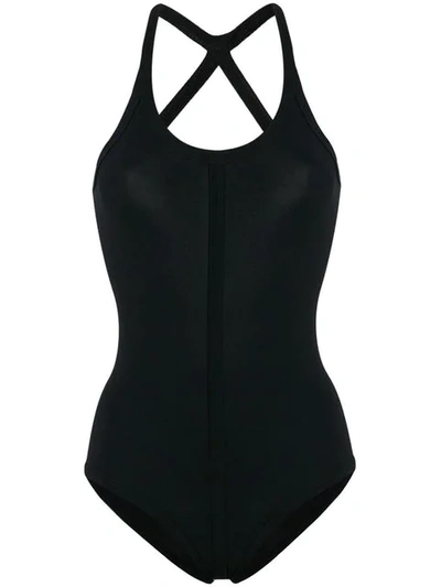 Shop Rick Owens Open Back One-piece In Black