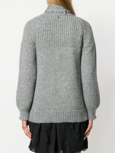 Shop Dondup Turtle Neck Knit Jumper - Grey