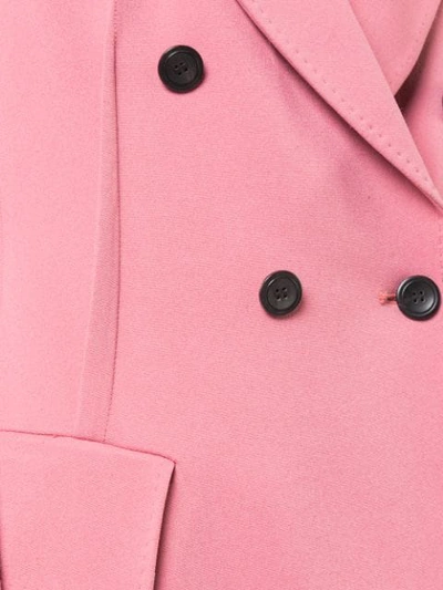 Shop Derek Lam Double Breasted Stretch Crepe Blazer In Pink
