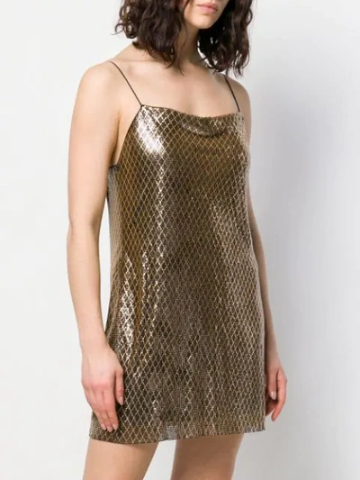 Shop Alice And Olivia Harmony Chainmail Dress In Gold