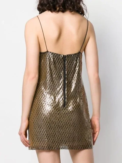 ALICE+OLIVIA HARMONY CHAINMAIL DRESS - 金色