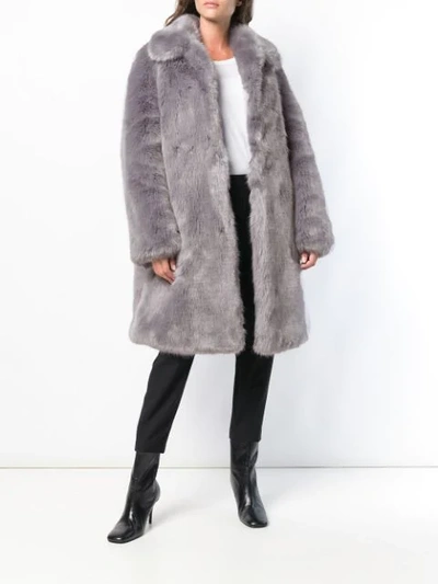 Shop Hope Faux-fur Coat - Grey