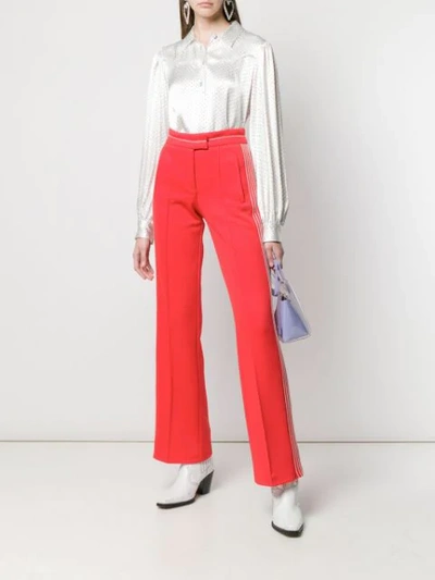 Shop Pinko Zip Track Pants In Red