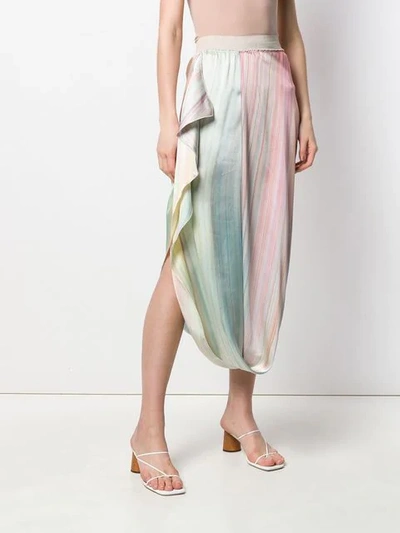 Shop Poiret Isabella Draped Cocoon Skirt In Pink