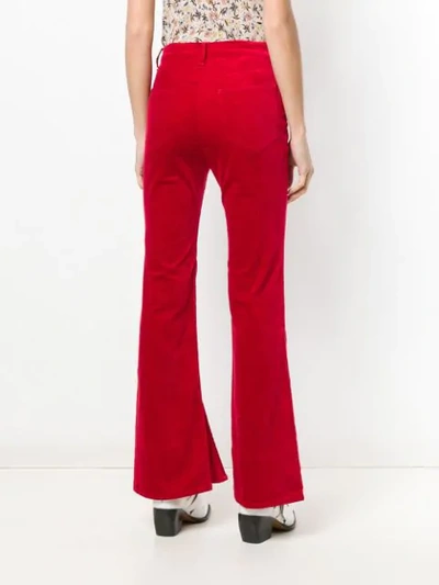 Shop Rag & Bone Flared Trousers In Red