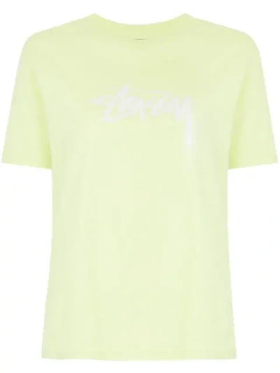 Shop Stussy Logo Print T-shirt - Green