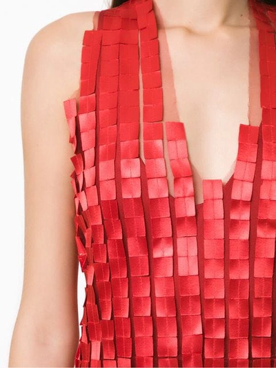 Shop Gloria Coelho Apliqué Dress In Red