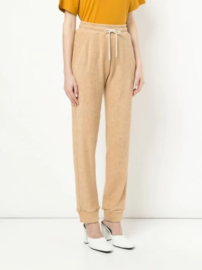 Shop Walk Of Shame Fleece Drawstring Waist Track Pants In Brown