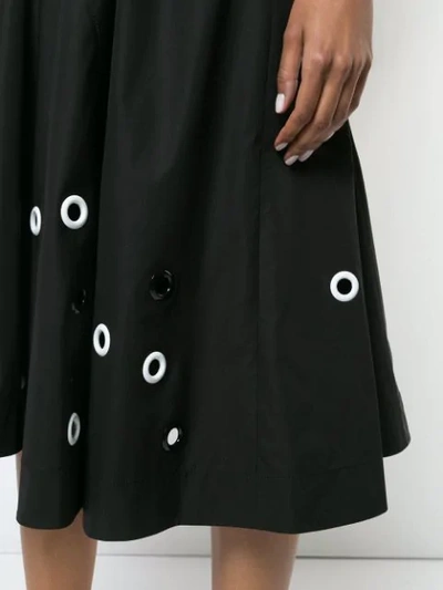 Shop Derek Lam Embroidered Flare Skirt - Black