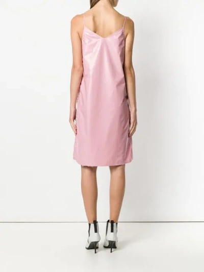 Shop Calvin Klein 205w39nyc Lace Panel Slip Dress In Pink
