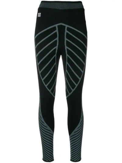 Shop Off-white Active Knitted Leggings In Black