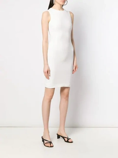 Shop Blanca Fitted Dress In White
