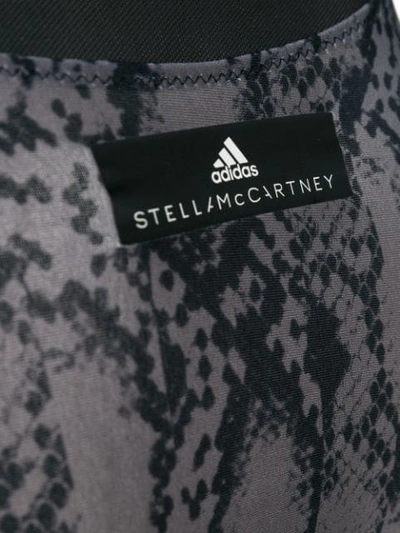 Adidas By Stella Mccartney Snakeskin Print Swimsuit In Black