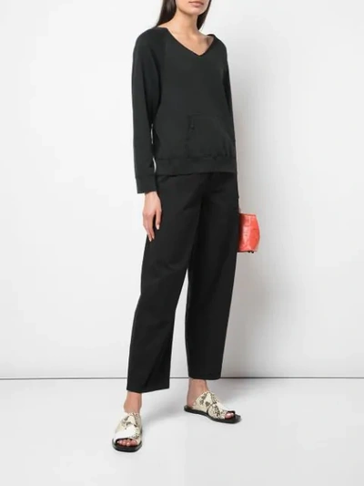 Shop Nili Lotan V-neck Sweater In Black