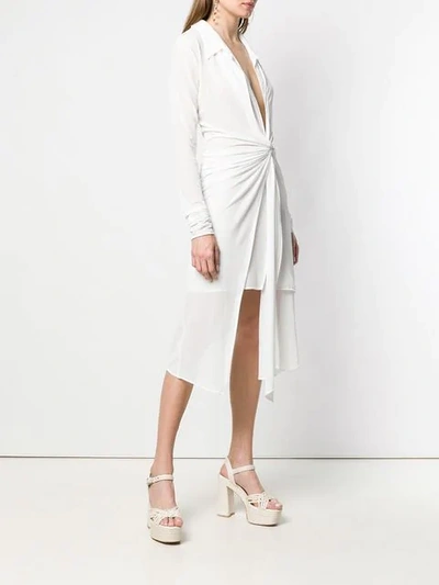 Shop Jacquemus 'bellagio' Midikleid - Weiss In White