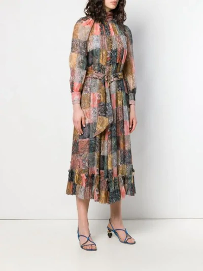 ZIMMERMANN NINETY-SIX SMOCK DRESS - 大地色