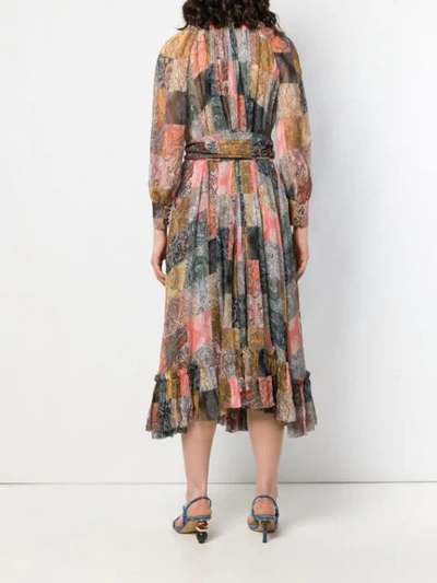 ZIMMERMANN NINETY-SIX SMOCK DRESS - 大地色